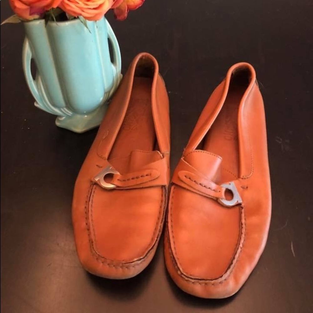 Ferragamo cognac colored loafers 7